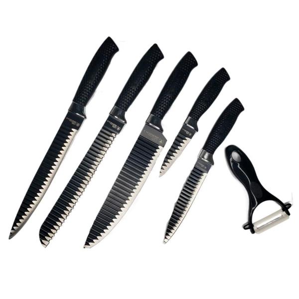 Conjunto Facas Inox 6 Peças Antiaderente Churrasco - Relet Imagem de Conjunto Facas Inox 6 Peças Antiaderente Churrasco