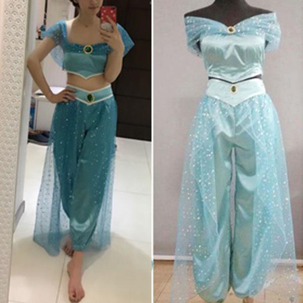 Imagem de Conjunto Fantasia Carnaval Halloween Adulto Feminino Princesa Jasmine