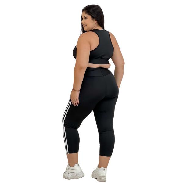 Imagem de Conjunto Feminino Academia Plus Legging Corsario e Top Fitness