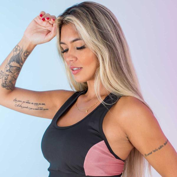 Imagem de Conjunto Feminino Academia Top Fitness Legging  Cós Alto Zero Transparência