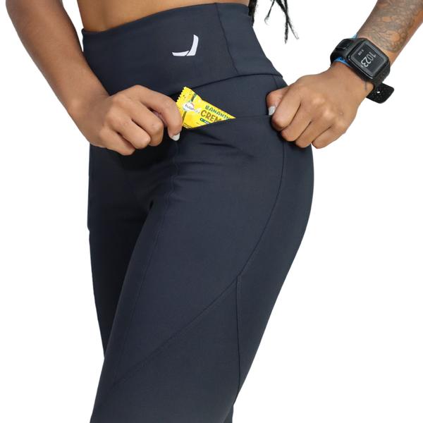 Imagem de Conjunto Feminino Com Sustentação Para Corrida Caminhada Academia Treino Indrills Running All Black