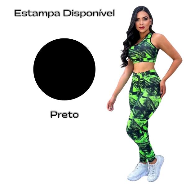 Imagem de Conjunto feminino de Academia Roupa Moda Fitnnes Top e Calça Suplex