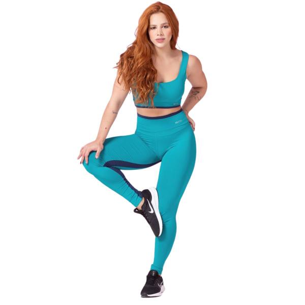 Imagem de Conjunto feminino fitness poliamida dry calça e top