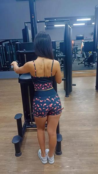 Imagem de Conjunto feminino fitness short e top estampado pimenta