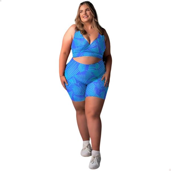 Imagem de Conjunto Feminino Plus Size Roupa Academia Fitness