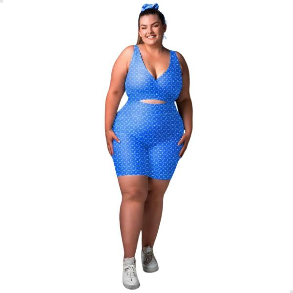 Imagem de Conjunto Feminino Plus Size Roupa Academia Fitness