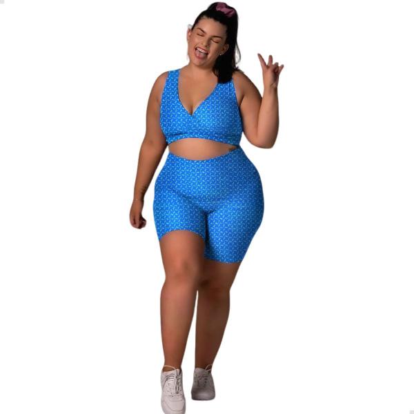 Imagem de Conjunto Feminino Plus Size Roupa Academia Fitness