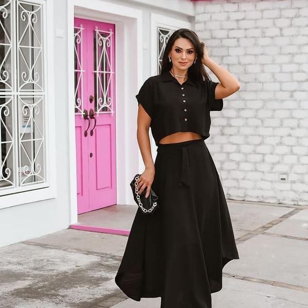 Saia Longa Com Blusa Social Blusa Branca Saia Longa Com Blusa