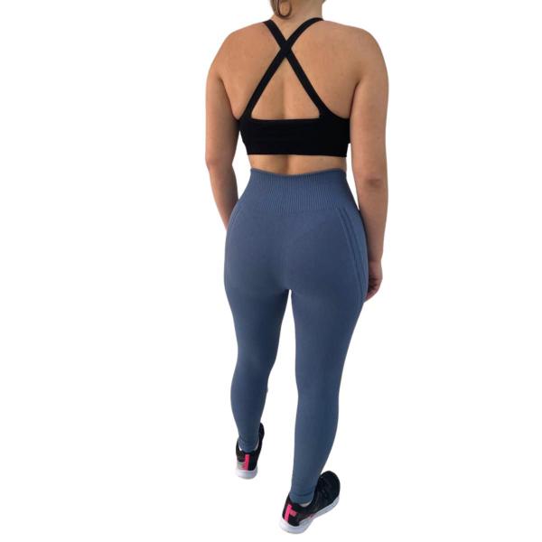 Imagem de Conjunto Feminino Sutia Top Bojo Trifil Tam:46Cor:Preto e Calça Leg Lupo Legging Sport Max Fitness Kit Tam:GCor:Azul