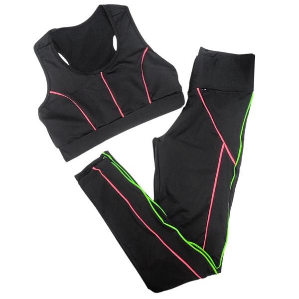 Imagem de Conjunto Fitness Academia Feminino Top Short e Legging 3 peças