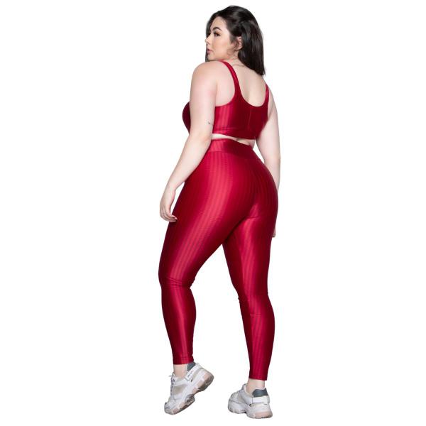 Imagem de Conjunto Fitness Bella Fiore New Zig 3D Top Bojo Removível e Calça Academia Malhar