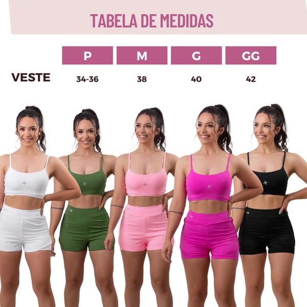 Imagem de Conjunto fitness bermuda dupla + top esportivo alça fina - urbativa fitness