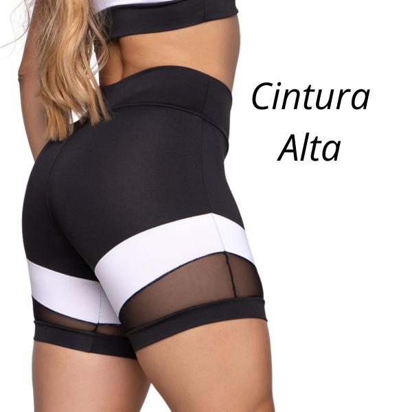 Imagem de Conjunto Fitness Curto Short e Top Academia Detalhe em Tule