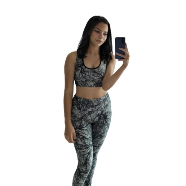 Imagem de Conjunto Fitness Feminino Calça Legging e Top Academia