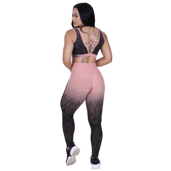 Imagem de Conjunto Fitness Feminino Legg Empina Bumbum + Top Decote Bojo Degrade Orbis