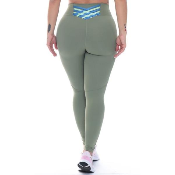 Imagem de Conjunto Fitness Feminino Top + Calça Legging Alta Compressão Modelador UV50+