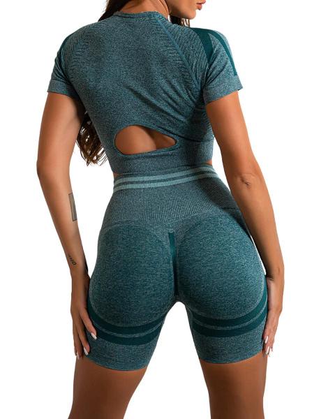 Imagem de Conjunto Fitness Hupana Top Cropped Short Empina Bumbum