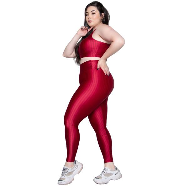 Imagem de Conjunto Fitness New Zig Vekyo Modas Top Bojo Removível e Calça Legging Roupa de Academia 