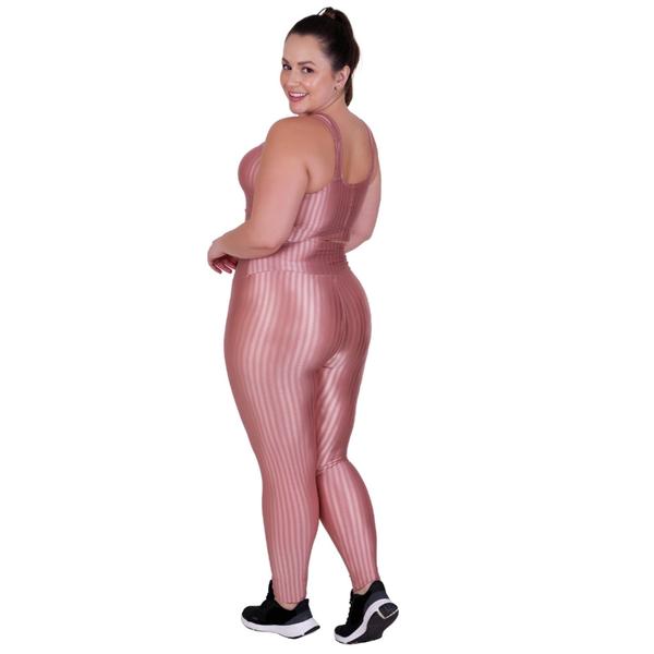 Imagem de Conjunto Fitness Plus Size 3D Top e Legging Cintura Alta - BÁRBARA PLUS