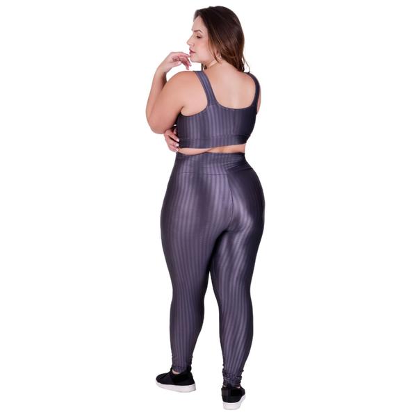 Imagem de Conjunto Fitness Plus Size 3D Top e Legging Cintura Alta - BÁRBARA PLUS