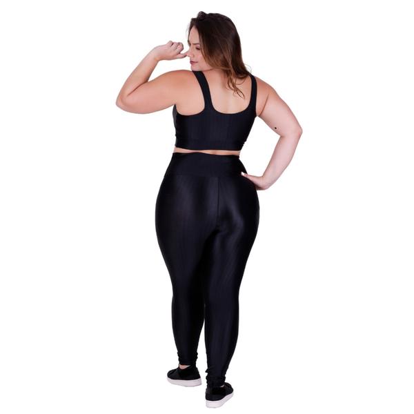 Imagem de Conjunto Fitness Plus Size Academia Top e Legging 46 48 50 - CONJUNTO BÁRBARA