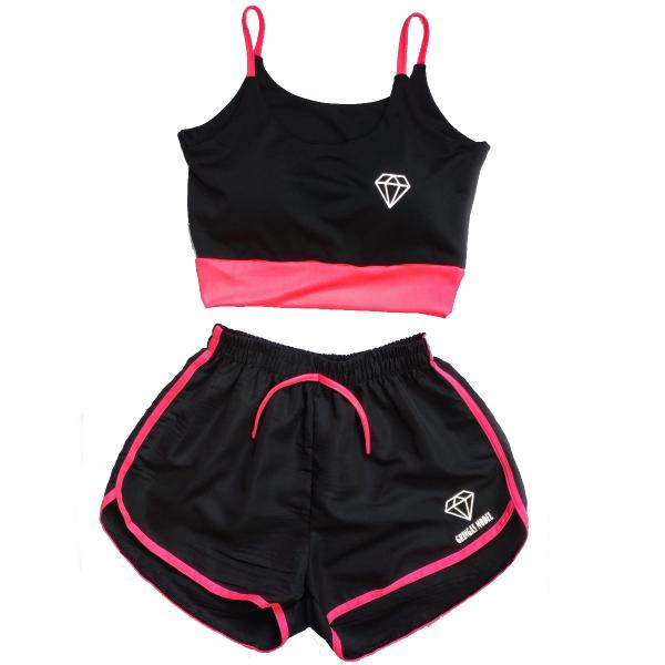 Imagem de Conjunto Fitness Short E Cropped Top Com Bojo GRINGAS MODEL