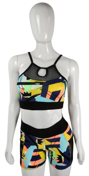 Conjunto Fitness Top Alça sem Bojo Shorts com Bolso Lateral - Arzzani Imagem de Conjunto Fitness Top Alça sem Bojo Shorts com Bolso Lateral