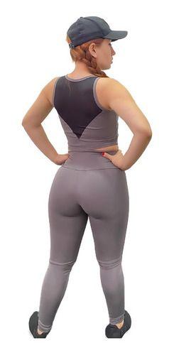 Imagem de Conjunto Fitness Top Com Bojo E Legging Cintura Alta K03