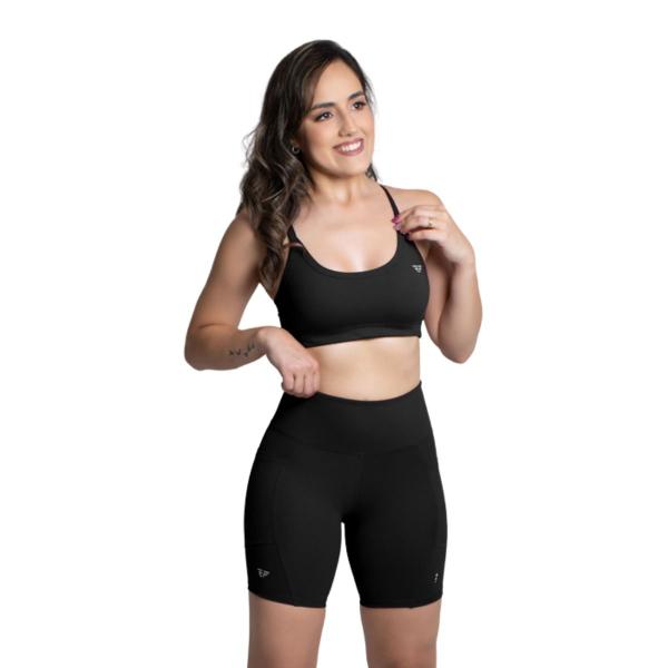 Imagem de Conjunto Fitness Top Com Bojo Short Run Com Bolso Caminhada