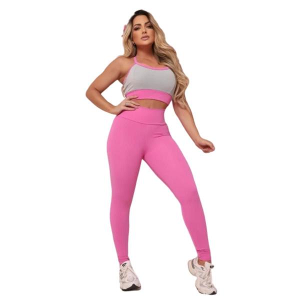 Imagem de Conjunto Fitness Top e Calça Legging Empina Bumbum Uv+50