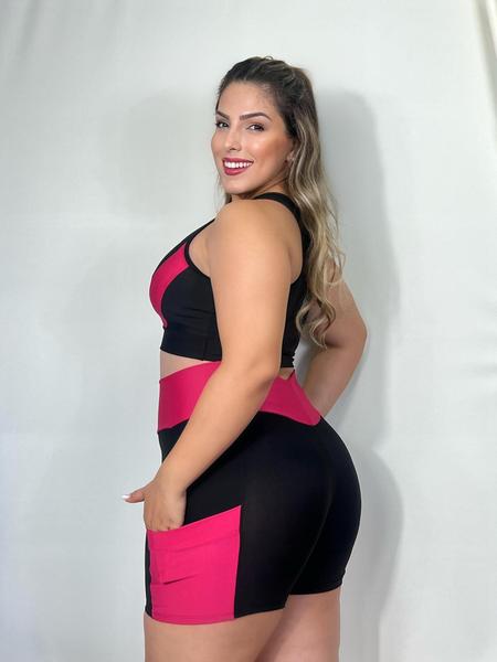 Conjunto Fitness Top e Short com bolso PLUS SIZE e SLIM 40 ao 54 Roupa de academia feminino - SRABELO MAGAZINE Imagem de Conjunto Fitness Top e Short com bolso PLUS SIZE e SLIM 40 ao 54 Roupa de academia feminino