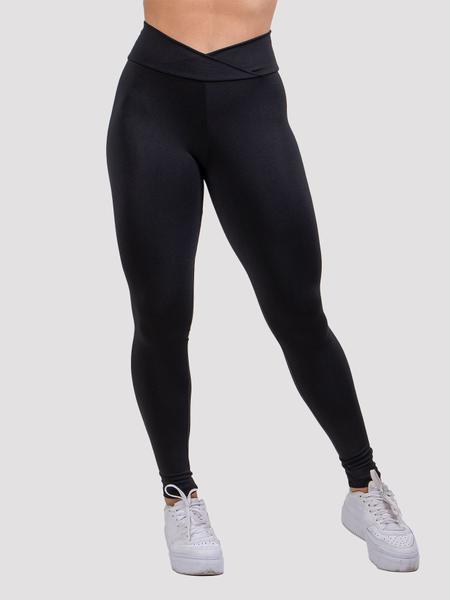 Imagem de Conjunto Fitness Top Um Ombro Só e Calça Legging Transpassada Suplex Treino Academia RLC Modas