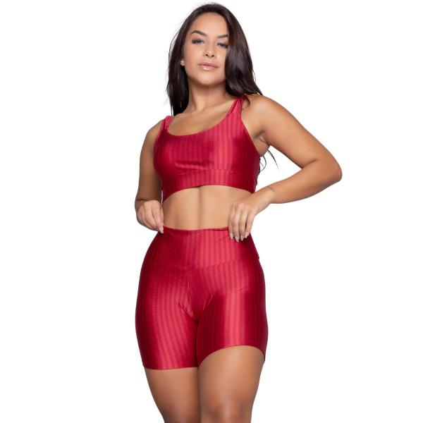 Imagem de Conjunto Fitness Vekyo Modas Top Bojo Removível e Short New Zig Academia Treino Corrida