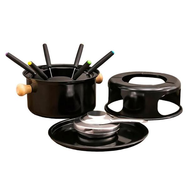 Imagem de Conjunto Fondue 11 Peças Aço Inox Chocolate Carnes Queijos