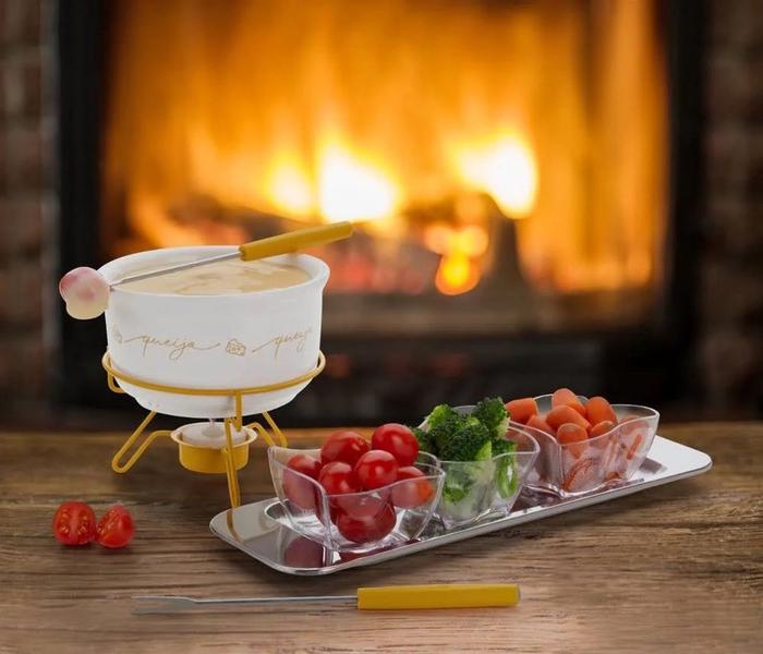 Imagem de Conjunto Fondue Casal 550ml Queijo Em Estoque Envio Imediato