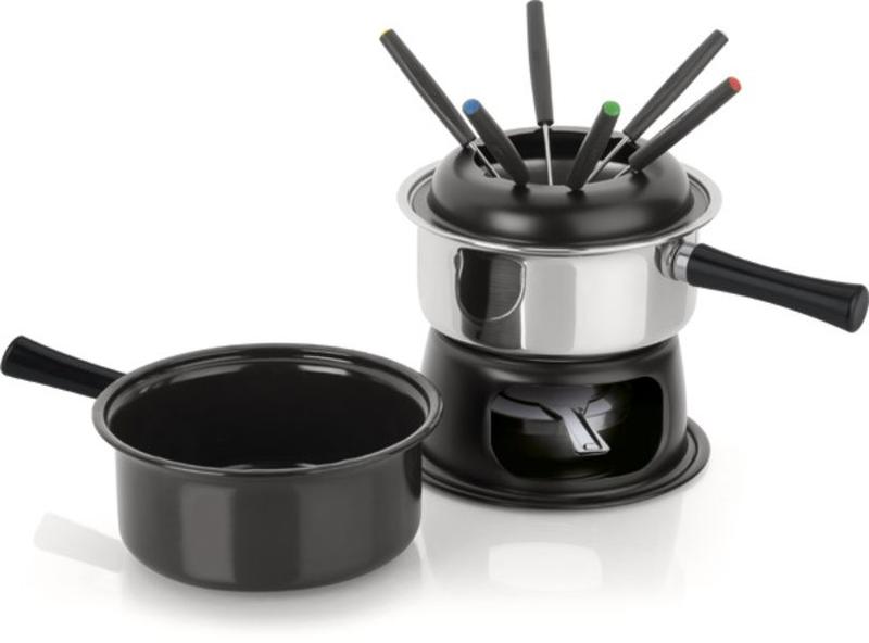 Imagem de Conjunto Fondue Preto 2 Panelas Uma Esmaltada Para Doce