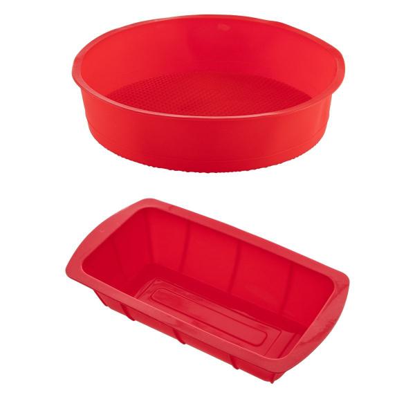 Imagem de Conjunto Forma Silicone para Pães e Forma Redonda Sortida