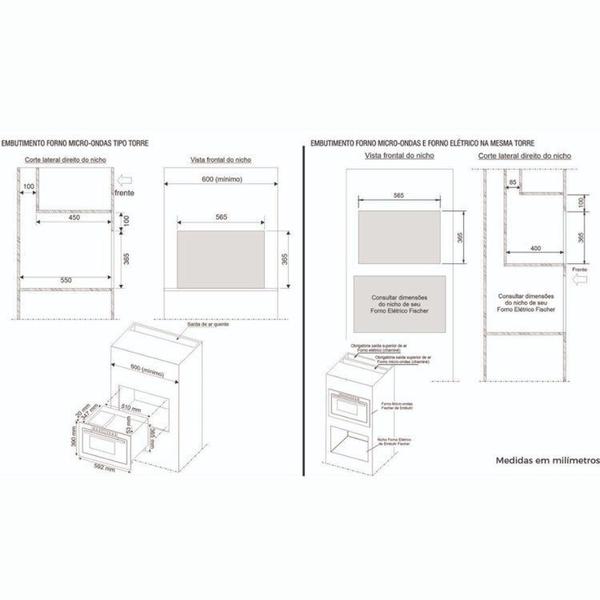 Imagem de Conjunto Forno 50l 220v e Micro-ondas 25l 220v Linha Infinity Inox