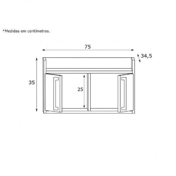 Imagem de Conjunto Gabinete com Espelheira e Armário Multiuso Estilare