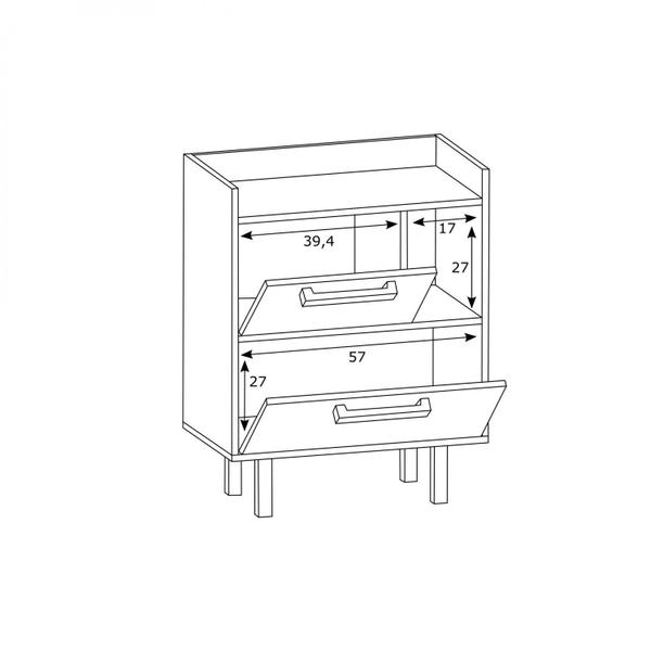 Imagem de Conjunto Gabinete para Banheiro 2 Portas E 1 Nicho Estilare