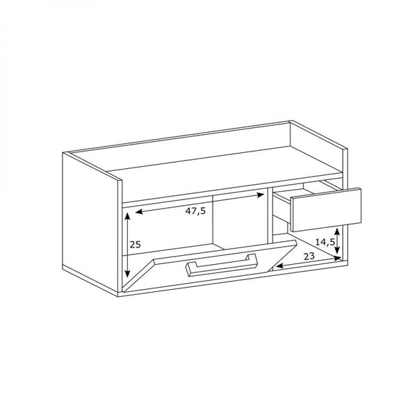 Imagem de Conjunto Gabinete para Banheiro 2 Portas e 1 Nicho Estilare