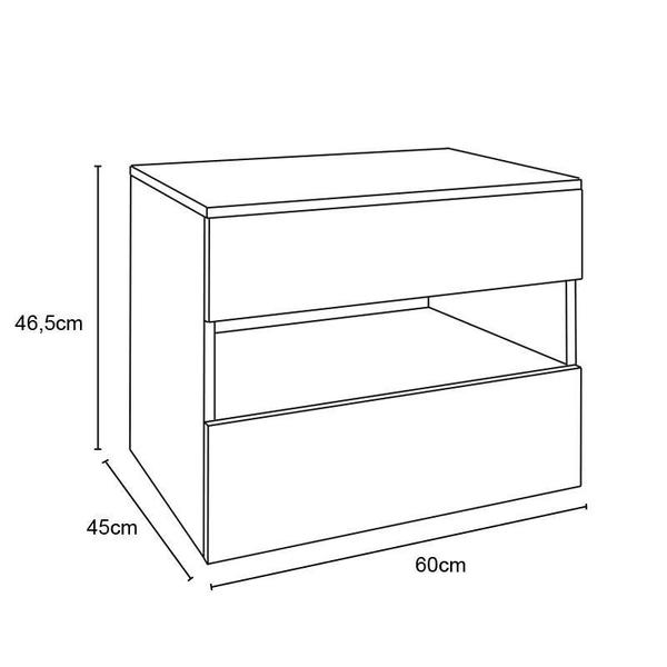 Imagem de Conjunto Gabinete para Banheiro Bali Branco/Naturalle - Bechara