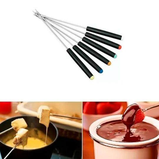 Imagem de Conjunto garfos para fondue 6 peças utilidades novidade