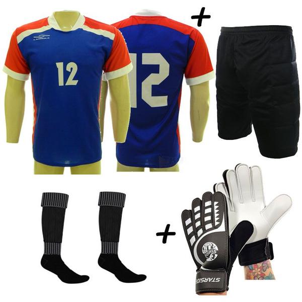 Imagem de Conjunto Goleiro 4x1 Neguebe Bermuda N12 MC azl/vrm - Lambra