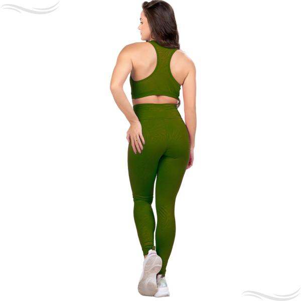 Imagem de Conjunto Grife Feminino Fitness Top C Bojo Leg Empina Bumbum