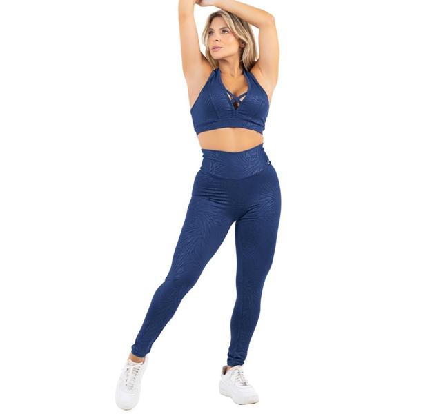 Imagem de Conjunto Grife Feminino Fitness Top C Bojo Leg Empina Bumbum