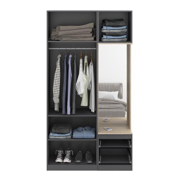 Imagem de Conjunto Guarda Roupa Modulado 9002 Free Espresso Aveiro Be Mobiliario