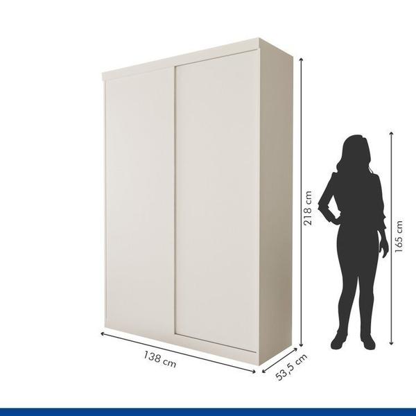 Imagem de Conjunto Guarda Roupa Solteiro Premium 138cm 2 Portas e Cômoda 129,5 1 Porta 4 Gavetas Minastex