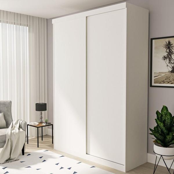 Imagem de Conjunto Guarda Roupa Solteiro Premium 138cm 2 Portas e Cômoda 129,5cm 1 Porta 4 GavetasMinastex