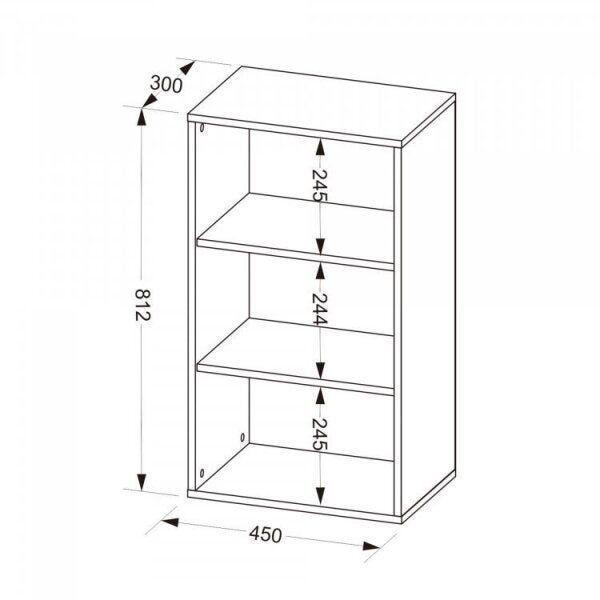 Imagem de Conjunto Home Office 2 Peças Escrivaninha e Estante 3 Nichos Slim Espresso Móveis